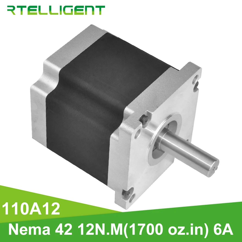 Rtelligent Hight Voltage Nema 42 Stepper Motor 110A12 2 phase  6/6.5A 4 Lead Step Motor CNC Kit Motor Nema42 for CNC machine