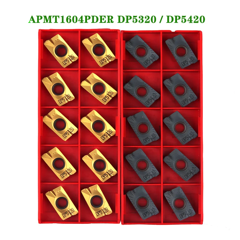 

APMT1135 APMT1604 PDER DP5320 DP5420 Оригинальные твердосплавные фрезерные вставки Токарный станок с ЧПУ Токарный инструмент APMT 1135 1604 Лезвие