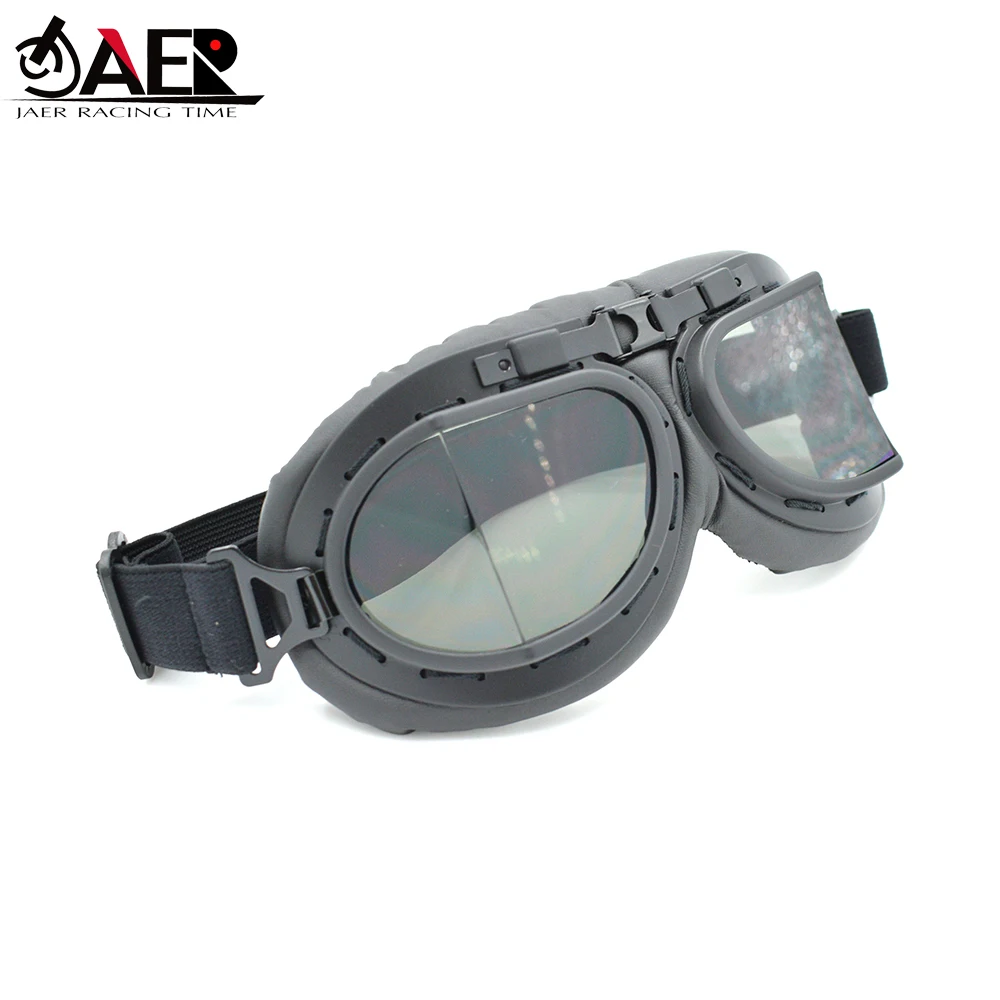 

5 Colors Motorbike Glasses Motorcycle Vintage Helmet Goggle Retro Scooter Pilot Goggles Sunglasses with Multi-color Lens