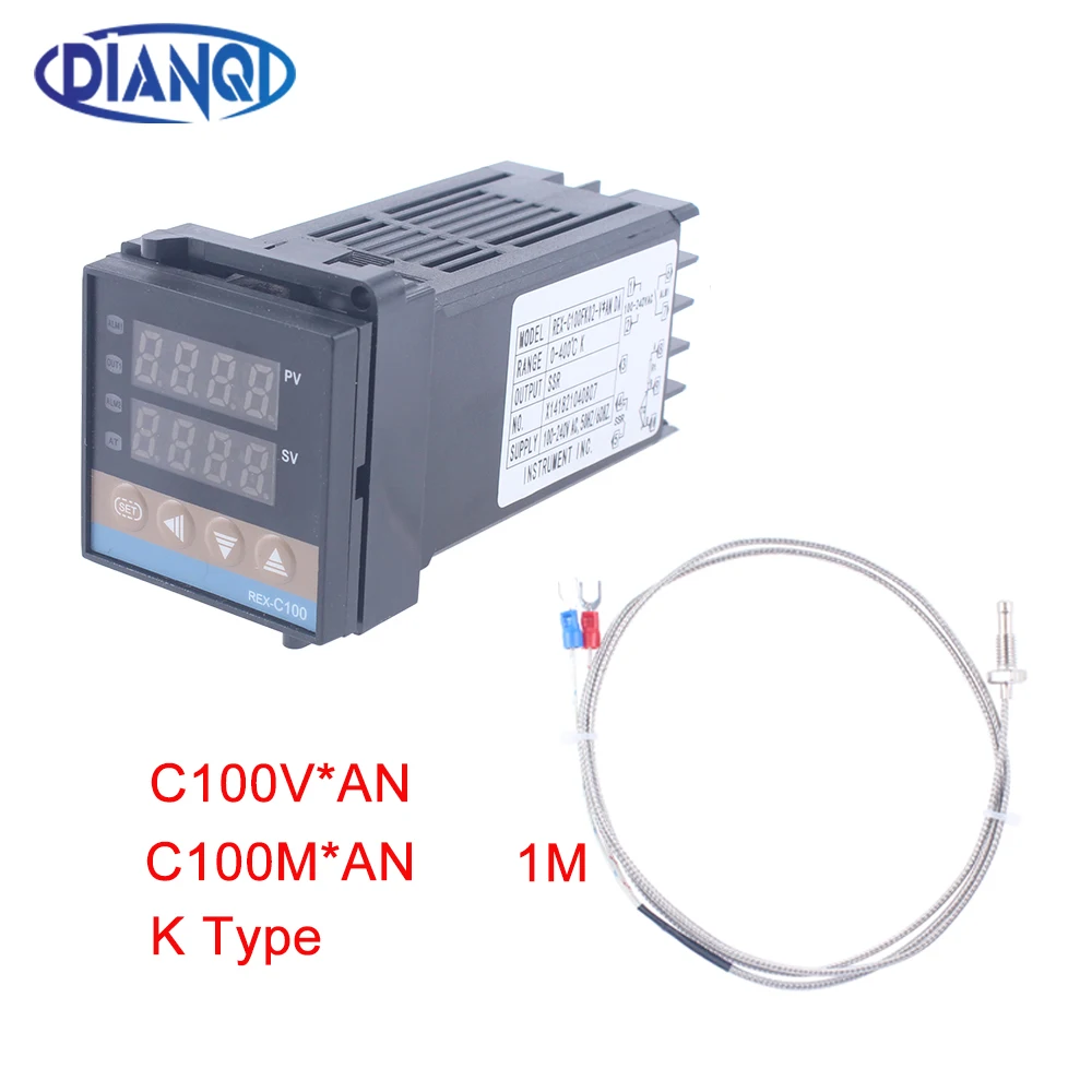 Mutil-Input Economical Digital PID Temperature Controller K type Input solid state Relay SSR relay Output REX C100 Rex-C100