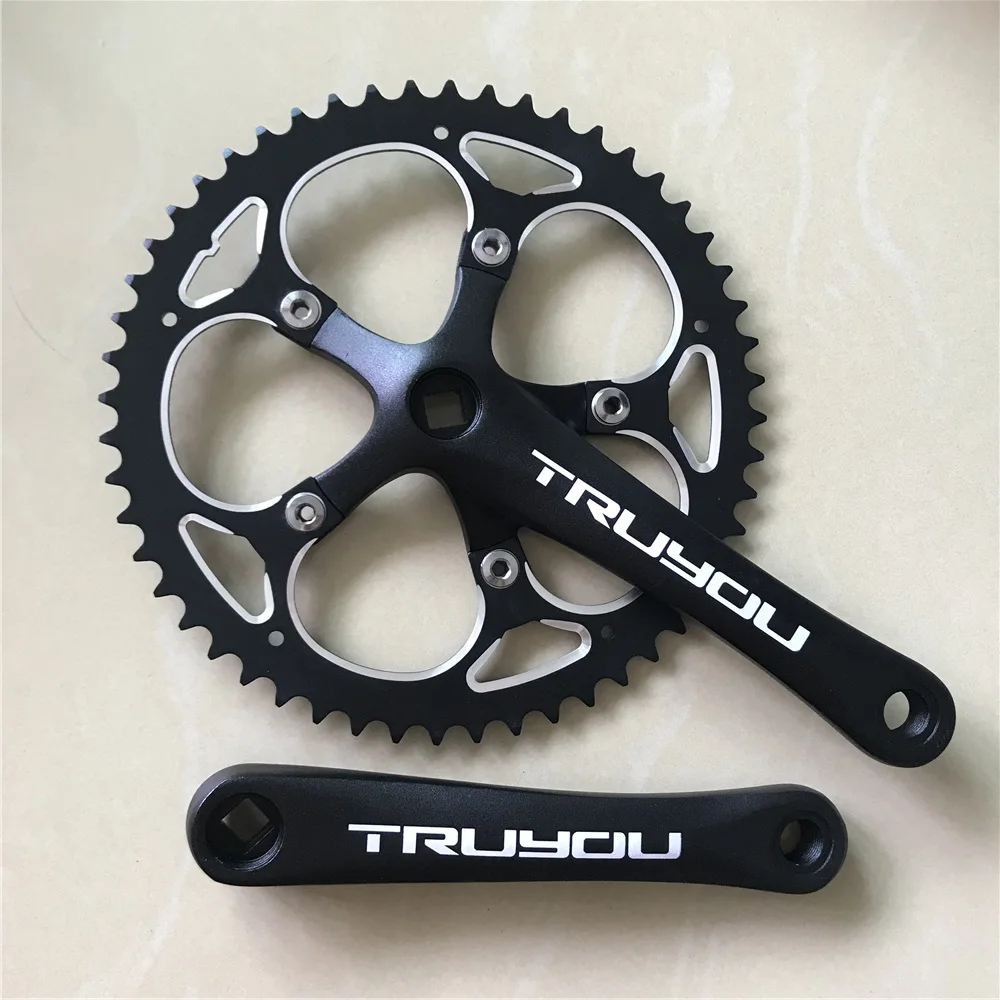 

Folding Bike Crankset 110 BCD 34T 36T 38T 39T 42T 44T 46T 48T 50T 52T 53T Chainring Chainwheel 3/32" Tooth Thickness Crank 170mm