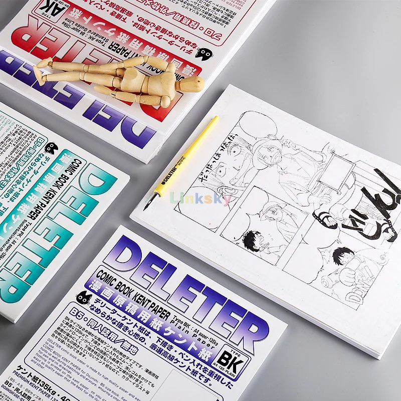ديلتر كوميك مانغا ورقة [غير يحكم نوع عادي B] [110 كجم] [B4 حجم 9.8 "X 13.9"] 40 صفحة حزمة ، لرسم التوضيح