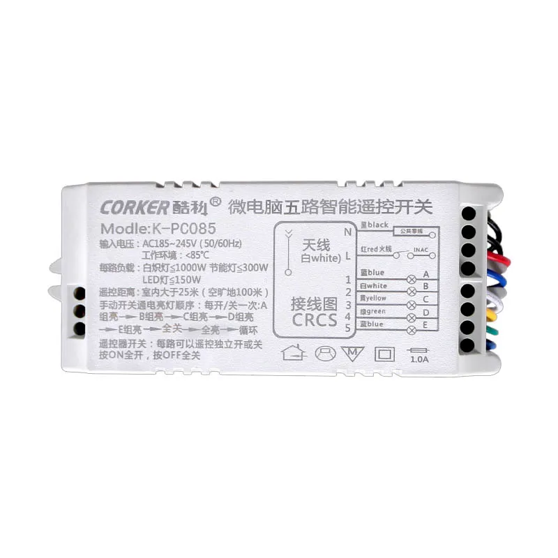 Imagem -05 - Iluminação sem Fio Interruptor de Controle Remoto de Energia Controle Remoto Módulo Inteligente Corker 220v Maneiras Maneiras Interruptor de Controle Remoto