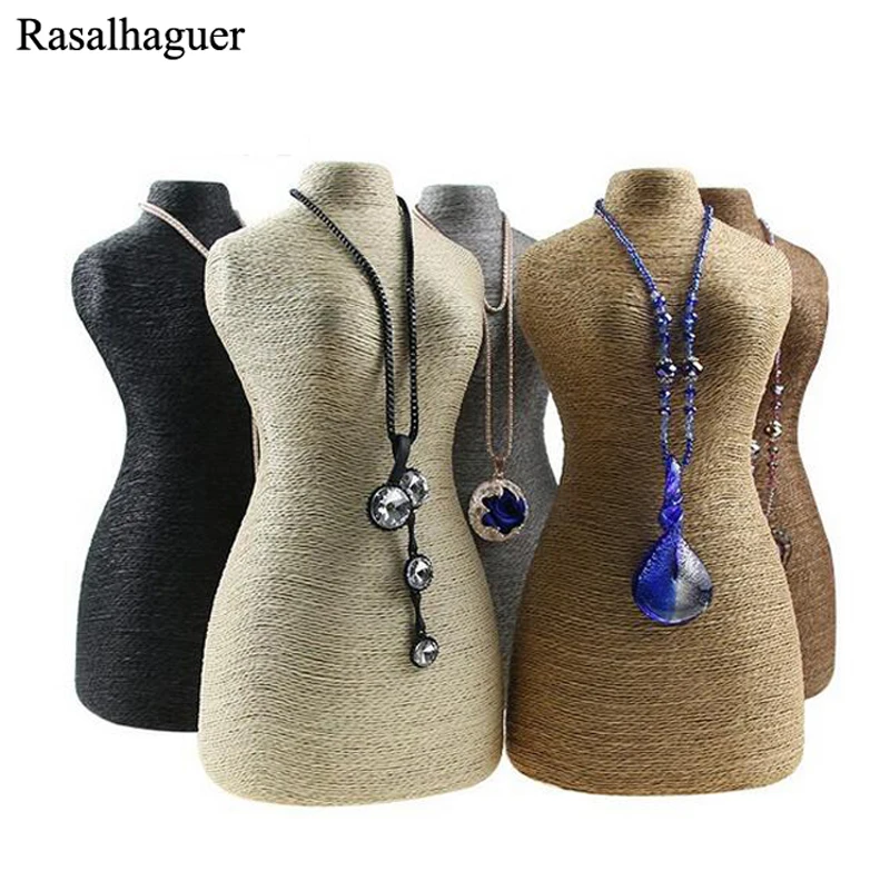 New Arrival Woman Rope Mannequin Necklaces Bust Stand  HolderJewellery Bust Display Stand Shelf Holder Packaging Wholesale Price