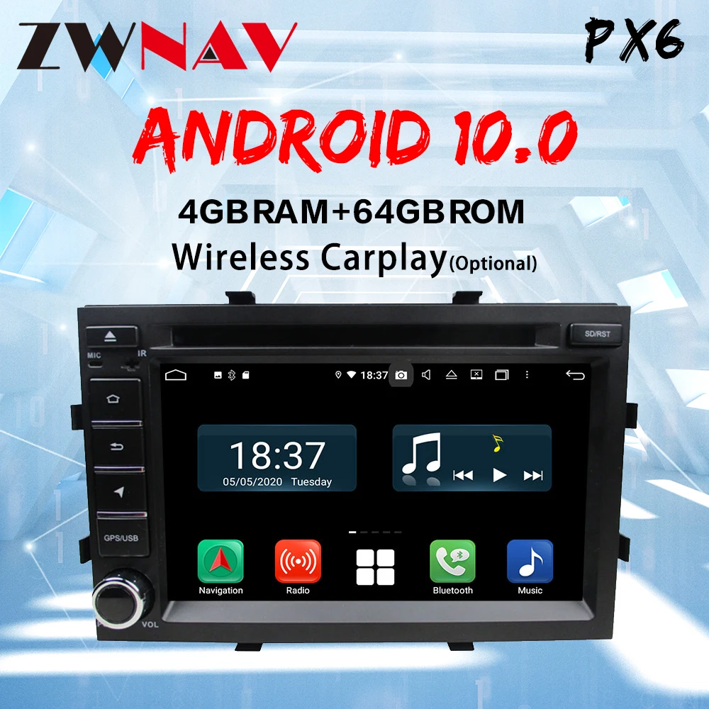 ZWNAV Android 10 Car DVD Automotive Player For Chevrolet Cobalt Spin Onix 2012+ Stereo GPS Navigation Magnitol 2 Din Radio