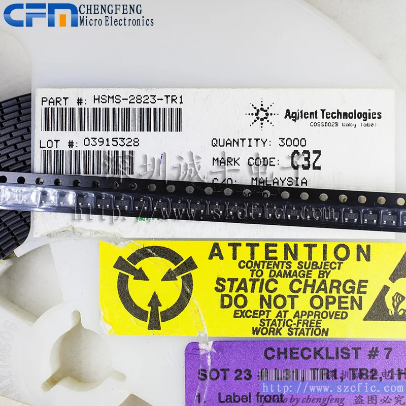 

10 штук телефон HSMS2823 Agilent SOT23