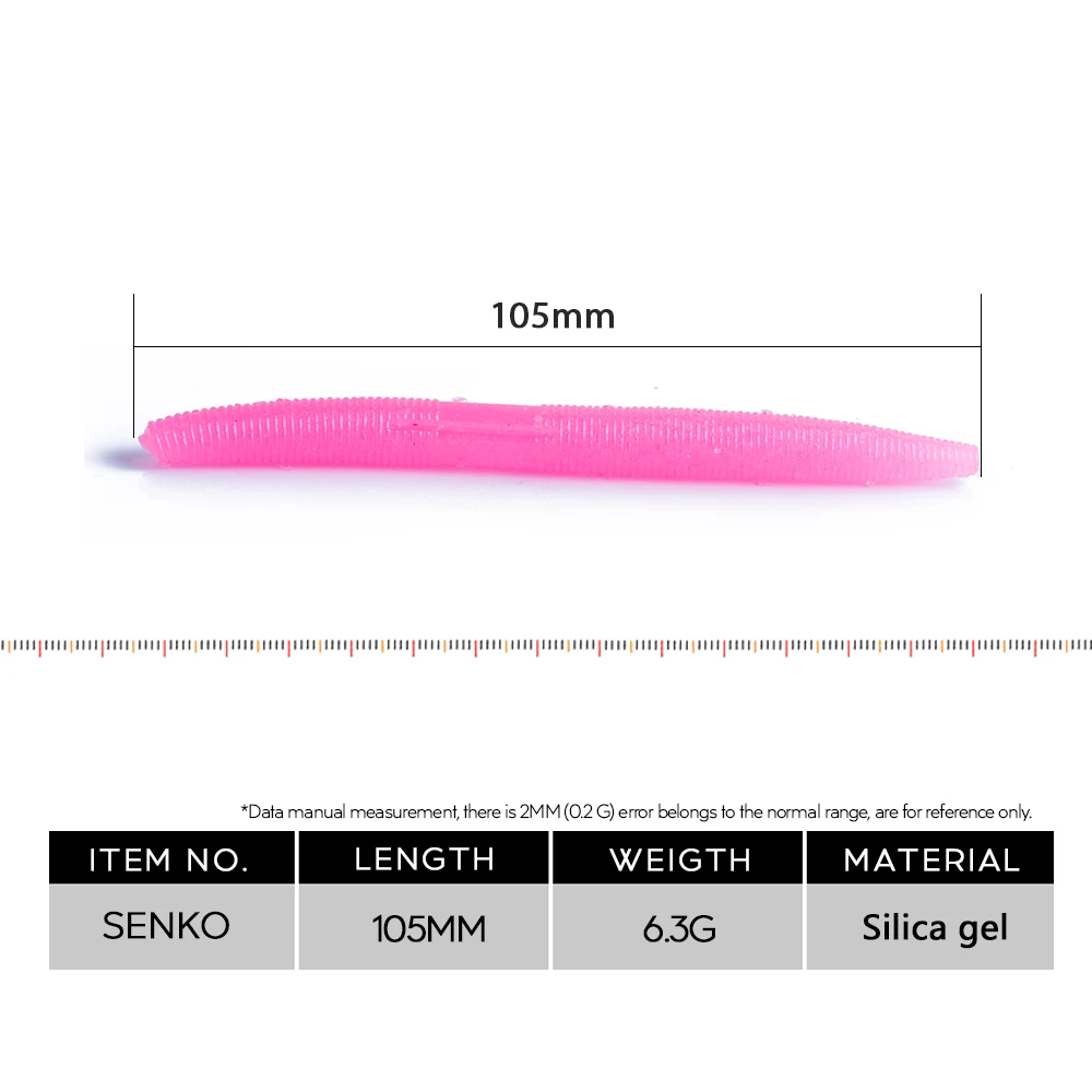 Hanlin 5pcs Silicone Worm 6.3g 105mm Sinking Wobbler Swimbait Soft Fishing Lure Bass Carp Bait Finesse Artificial Lures Tackle