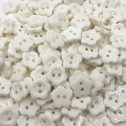 50pcs White 2-Holes Resin Button Fit Sewing Or Scrapbook 12mm PT44