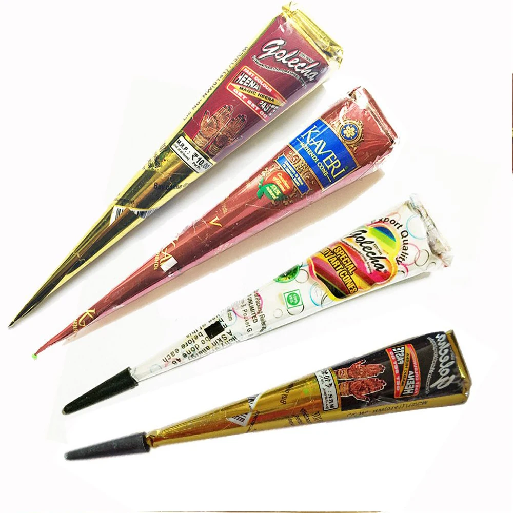 1pc Hanna Tattoo Ink Hand-painted Semi Permanent Tattoo Cream Natural Ink Paste Cones Waterproof Body Color Painting Supplies