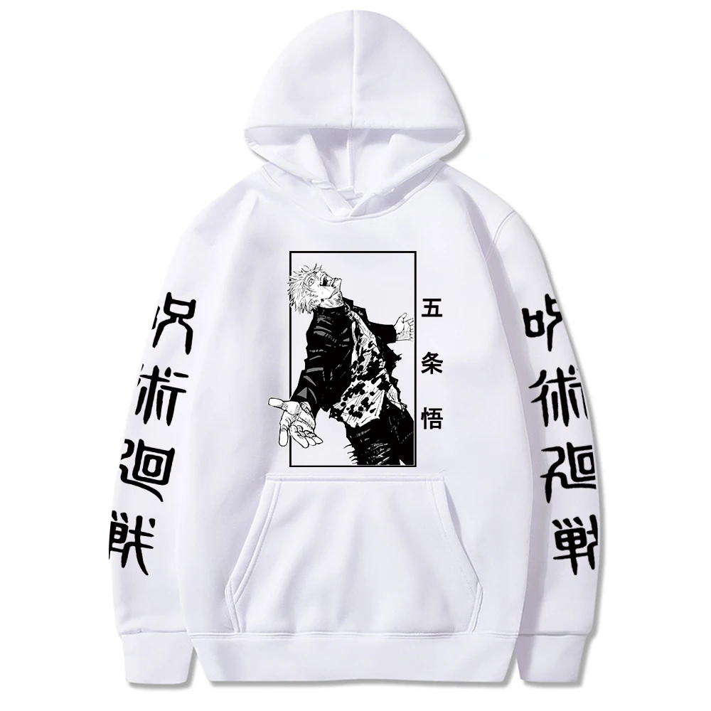 

Male Anime Hoodies Sweatshirt Funny Manga Satoru Gojo Graphic Men Casual Harajuku Hoody Clothes