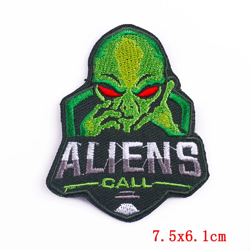 Space Travel Patch Iron On Patches For Clothing Stickers Sewing Patch Embroidered Patches On Clothes Alien UFO Stripe For Jacket