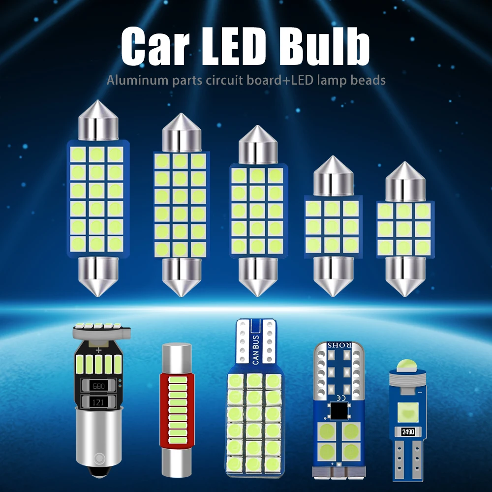 For Toyota Land Cruiser 100 200 LC100 LC200 FJ Cruiser Prado 120 150 Car LED Bulb Kit Interior Dome Lamp Trunk Light Accessories