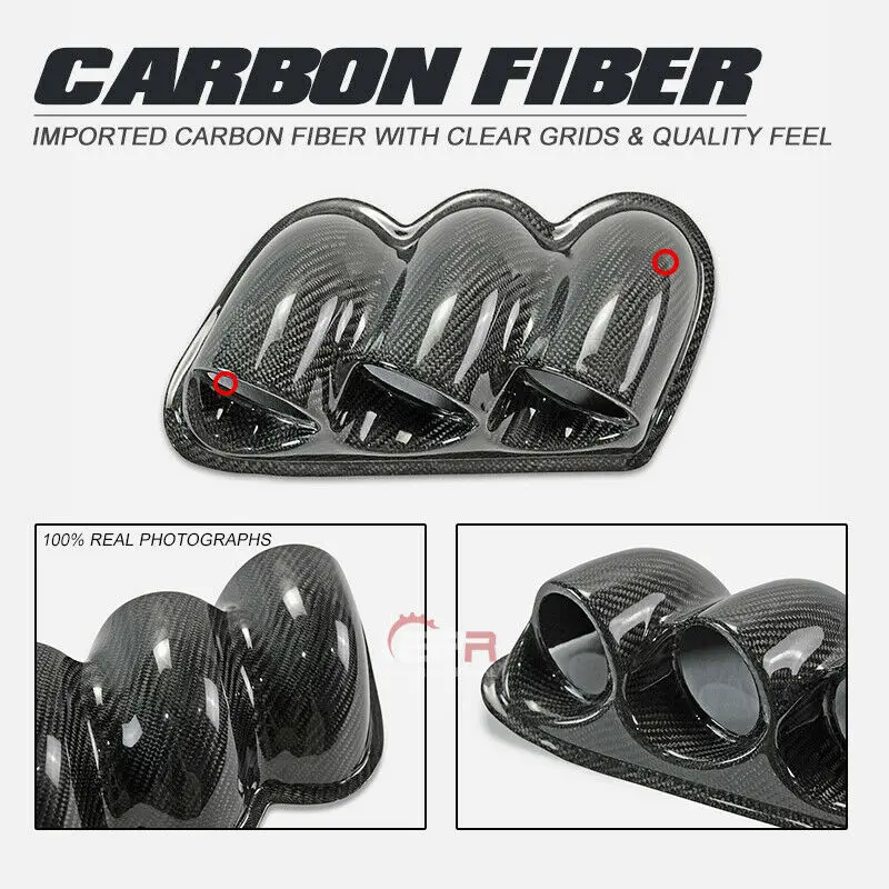 For Mitsubishi EVO 7 8 9 LHD Carbon Fiber Interior Dash Triple Gauge Pod 60mm Trim bodykits inner parts