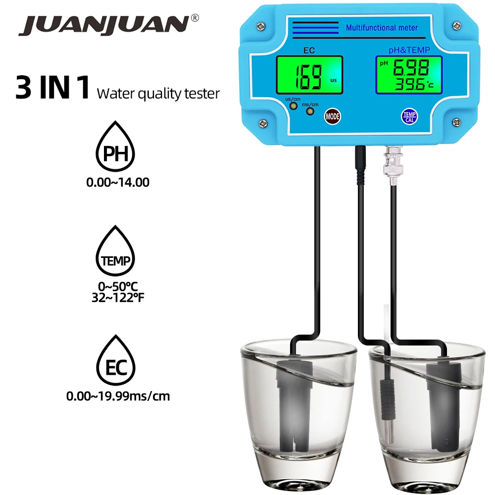 

2 in 1 PH And EC Meter PH/EC-2981 Digital LED Tester with High Accuracy Monitoring Equipment Tool For Drinking Water 30% off