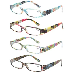 Reading Glasses Fashion Ladies Readers Spring Hinge with Pattern Print Eyeglasses for Women +1.0 +2.0 +3.0 +4.0 +5.0