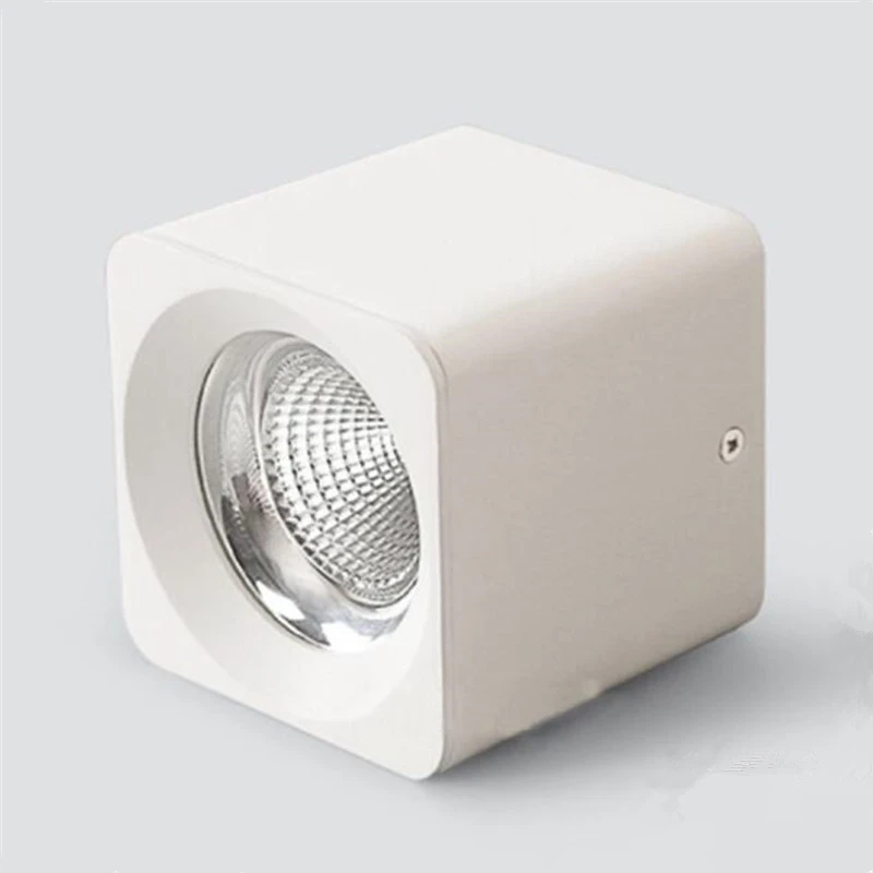 High Power Surface Mount Ceiling Light 10W 20W 30W Square Black/White Downlight 3000K/4000K/6000K Spot Lamp