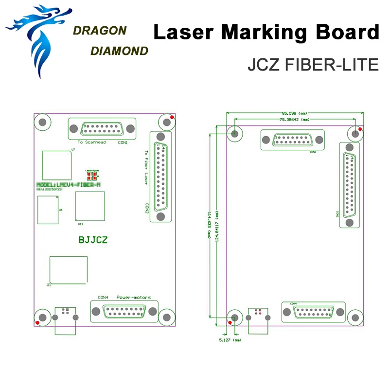 Original BJJCZ FBLI-B-LV4 Laser Marking Controller Ezcard Control Board For Raycus MAX JPT IPG Fiber Marking Machine