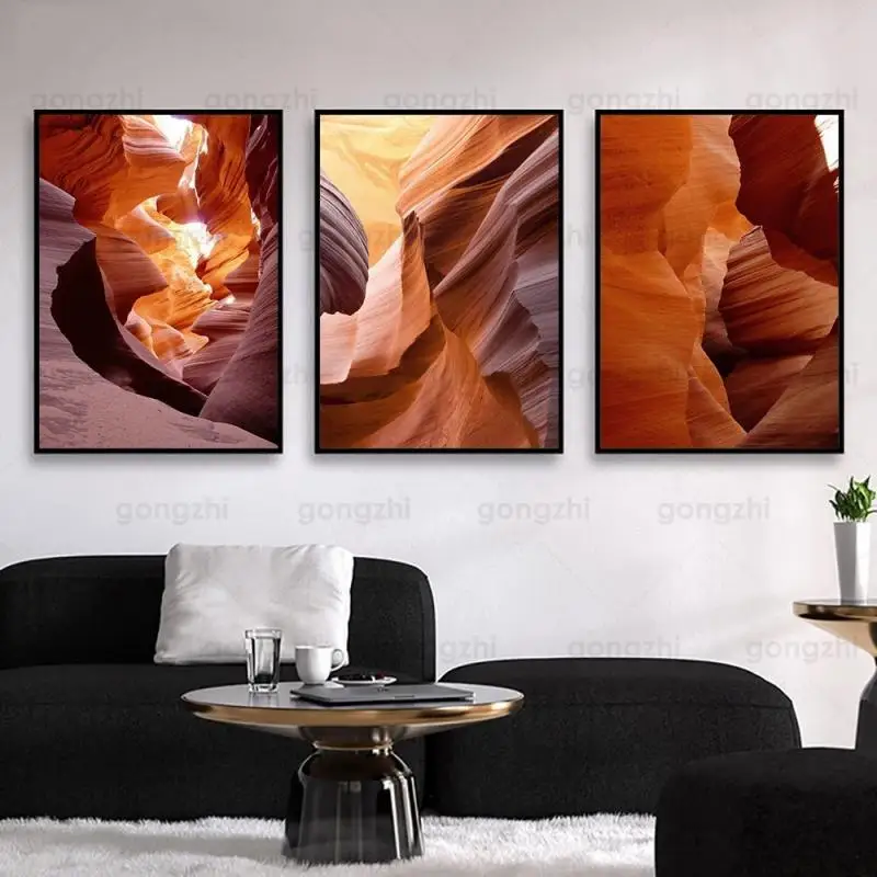 Natural Landscape Printing Painting Red Soil Grand Gorge Picture Home Living Room Cafe Travel Agency Wall Decor Printing Poster