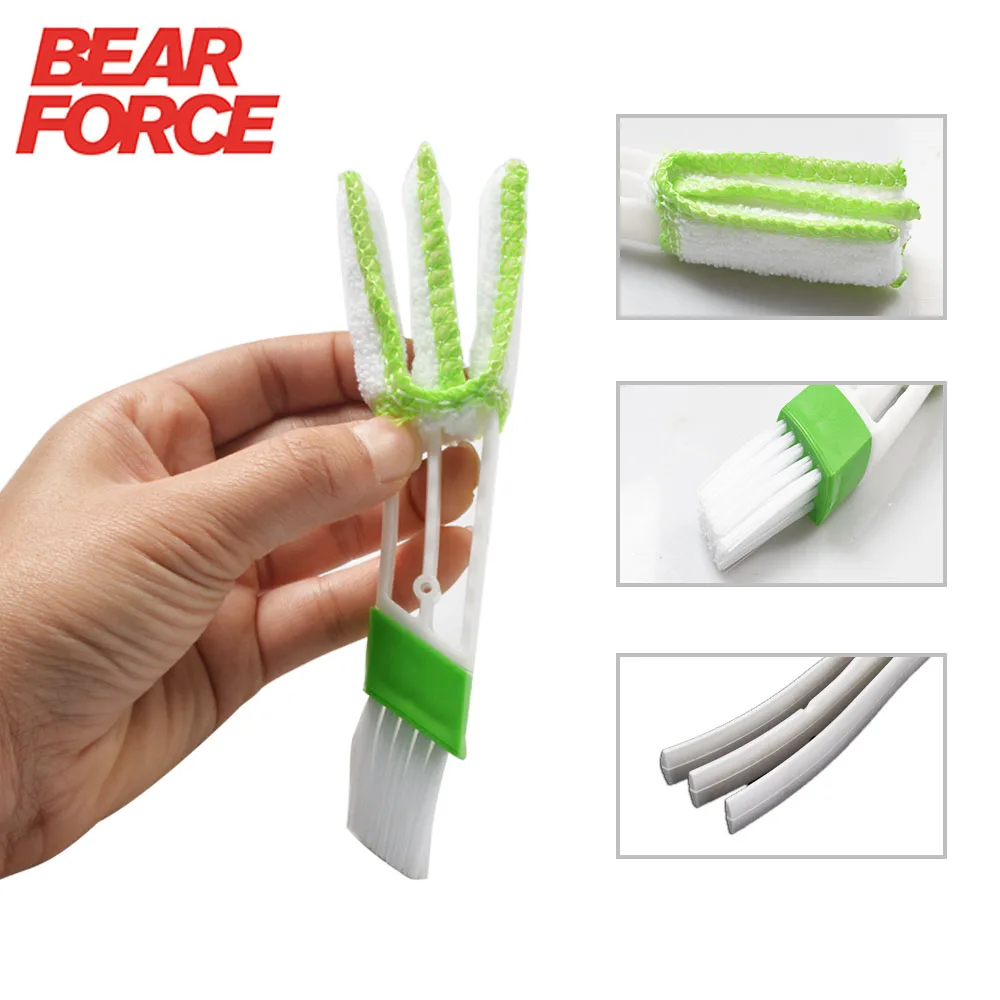 

Portable Double Ended Car Air Conditioner Vent Slit Cleaner Brush Instrumentation Dusting Blinds Keyboard Cleaning Brush