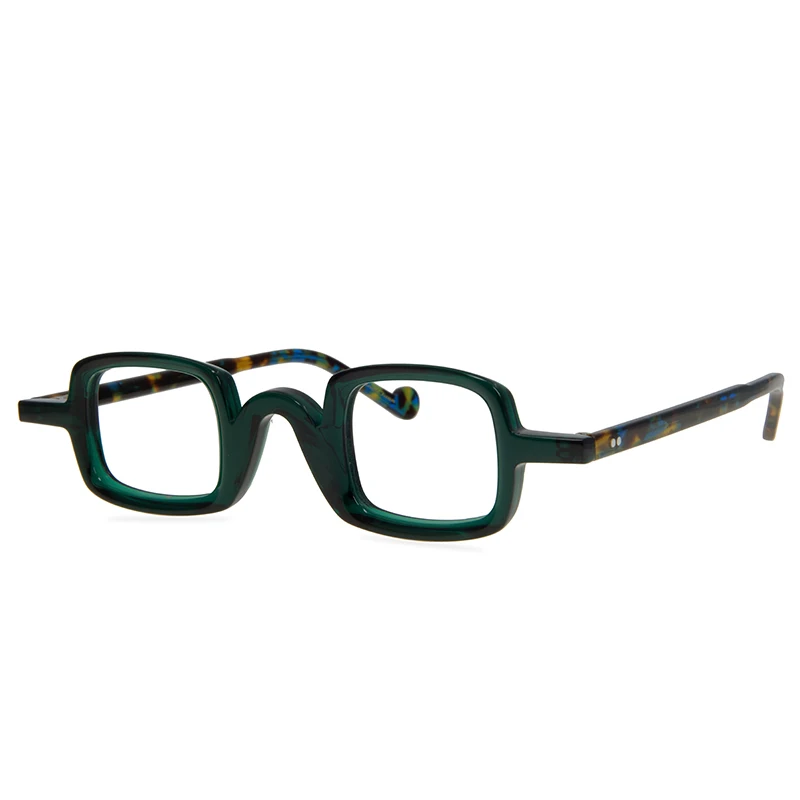 Vintage Small Square Frame Handmade Acetate Retro small face shape Eyewear  Make Reading Glass Lens