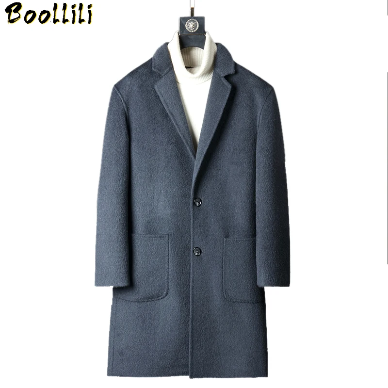 

Wool Boollili 2023 Coat Men Double-sided Cashmere Long Jacket Korean Mens Overcoat Coats and Jackets Abrigo Hombre