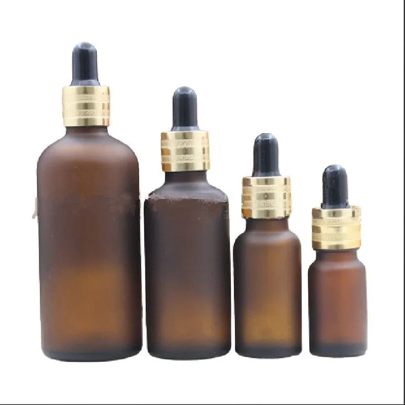 

Empty 5ml~100ml Essential Oil Dropper Bottle Perfume Aromatherapy Drop Pipette Bottle Frosted Amber Glass Dropper Bottle 15pcs