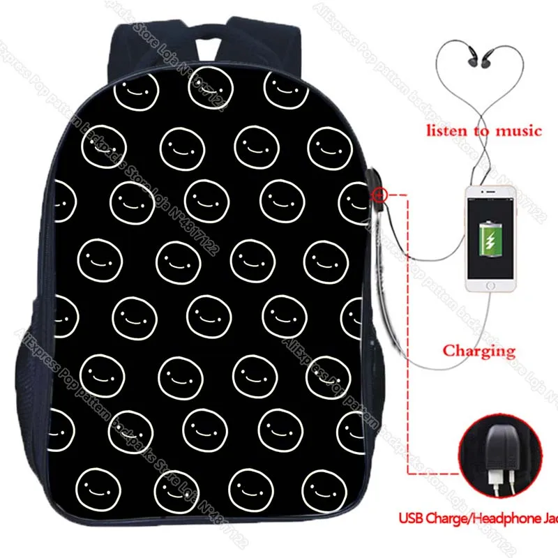 Boys Girls Dream Merch Backpack with USB Interface Students Anime School Bags Children Cartoon Knapsack Unisex Travel Rucksack