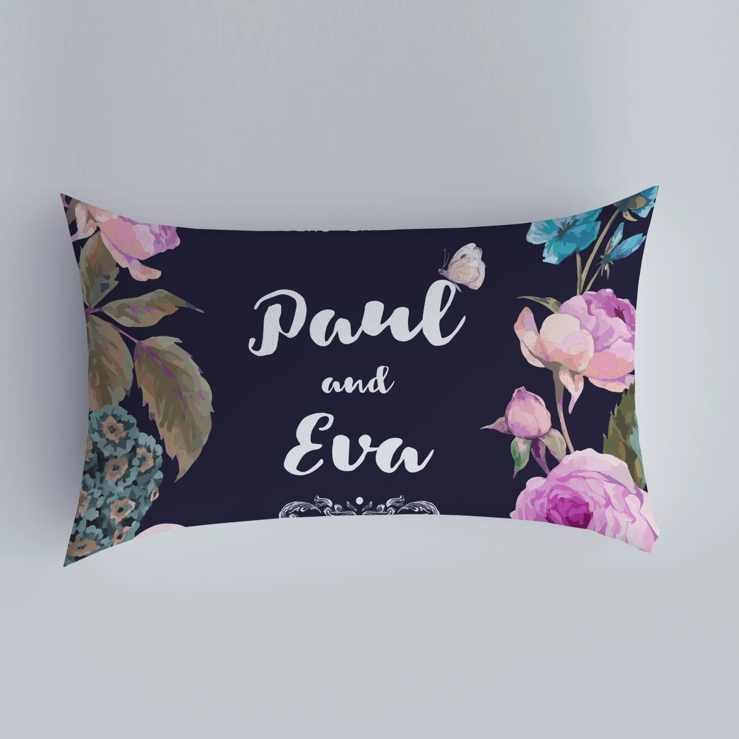 American country flower pattern sofa bedside pillow cover modern simple casual waist pillow cushion cover pillow decoration home