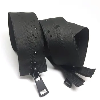 20/60/70/75/80/85/90/100/120/150cm 5 #   Doppelt offener, unsichtbarer, wasserdichter Reißverschluss aus schwarz-weißem Nylon für Daunenjacken, Outdoor-Jacken