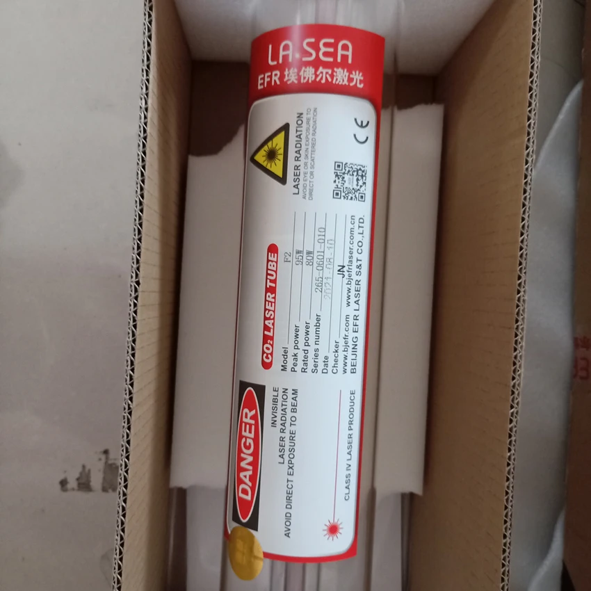 EFR F2 80W CO2 laser Tube Length1250mm dia 80mm For CO2 Laser cutter machine
