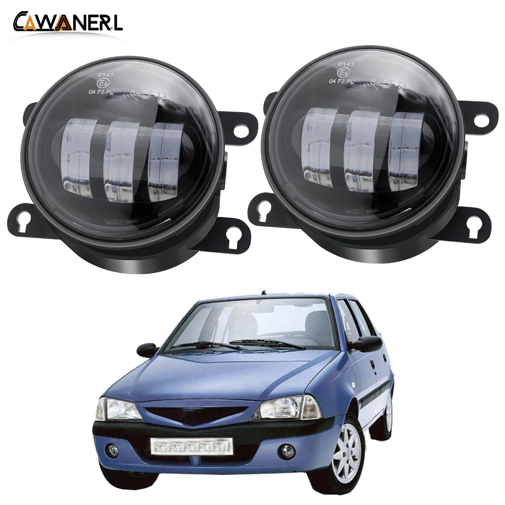 30W 4000LM LED Fog Light Assembly Car Front Bumper Fog Lamp Amber White 12V For Dacia Solenza Hatchback 2003 2004 2005 2006 2007