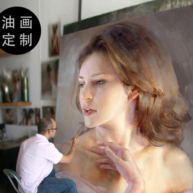 Artist custom oil painting Service from picture or photo 100% handpainted oil painting on canvas large size 60cmx90cm