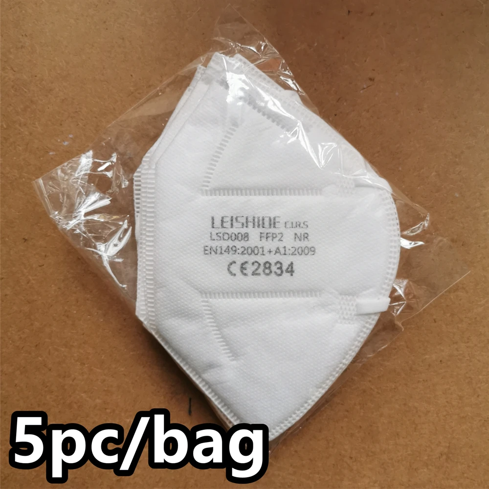 5ชิ้น/ถุง CE 2834ได้รับการอนุมัติผู้ใหญ่ FFP2หน้ากากป้องกัน Mascarillas FFPP2หน้ากาก Fpp2หน้ากาก Ffp2reutilizable Ffp2mask Ffp 2สเปน Fp2