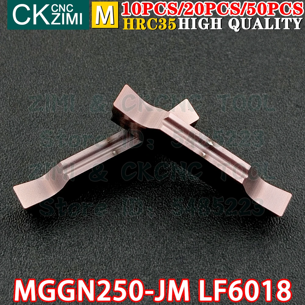 MGGN250-JM LF6018 MGGN 250 JM LF6018 2.5mm微粉砕超硬インサート切削溝インサートツールCNC機械式金属旋盤ステンレス鋼用ツール