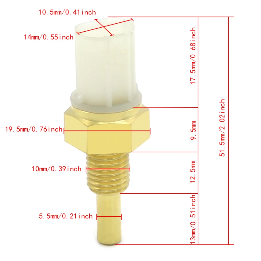 Radiator Fan Thermo Switch For Kawasaki KLZ1000 KX250 FKX450F ZG1400 ZR1000 ZR900 ZR800 ZX1000 ZX1400 ZX636 VN900 VN1700 VN2000