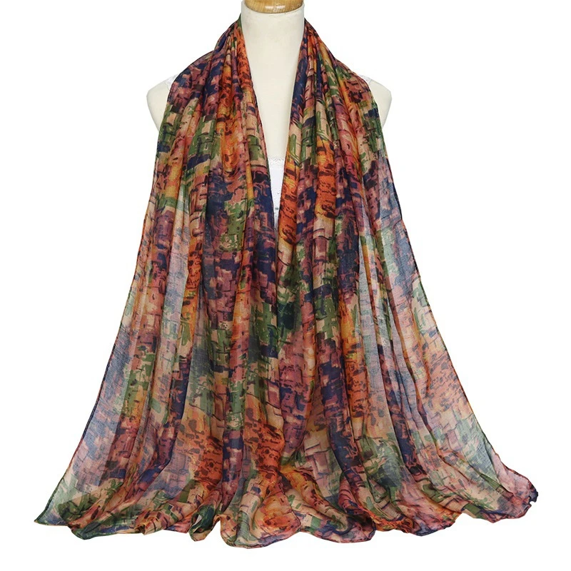 Bufandas cálidas de hilo Bali para mujer, chal estampado de alta calidad, Hijab de algodón liso, nueva marca, Otoño e Invierno
