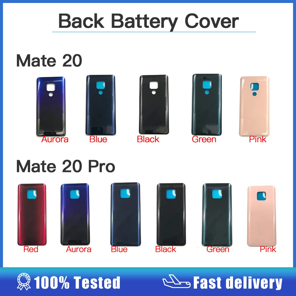 

High quality Battery Cover Glass Back Cover For Huawei Mate 20 Pro mate20 Back Housing Rear Door Housing Case Replacement