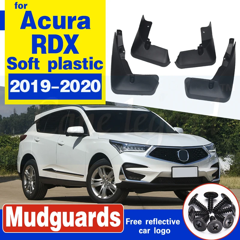 

Backar Car Front Rear Mudguards For Acura RDX 2019 2020 Mud Flaps Accessories Splash Guard Fenders Mudflaps Soft plastic 4Pcs