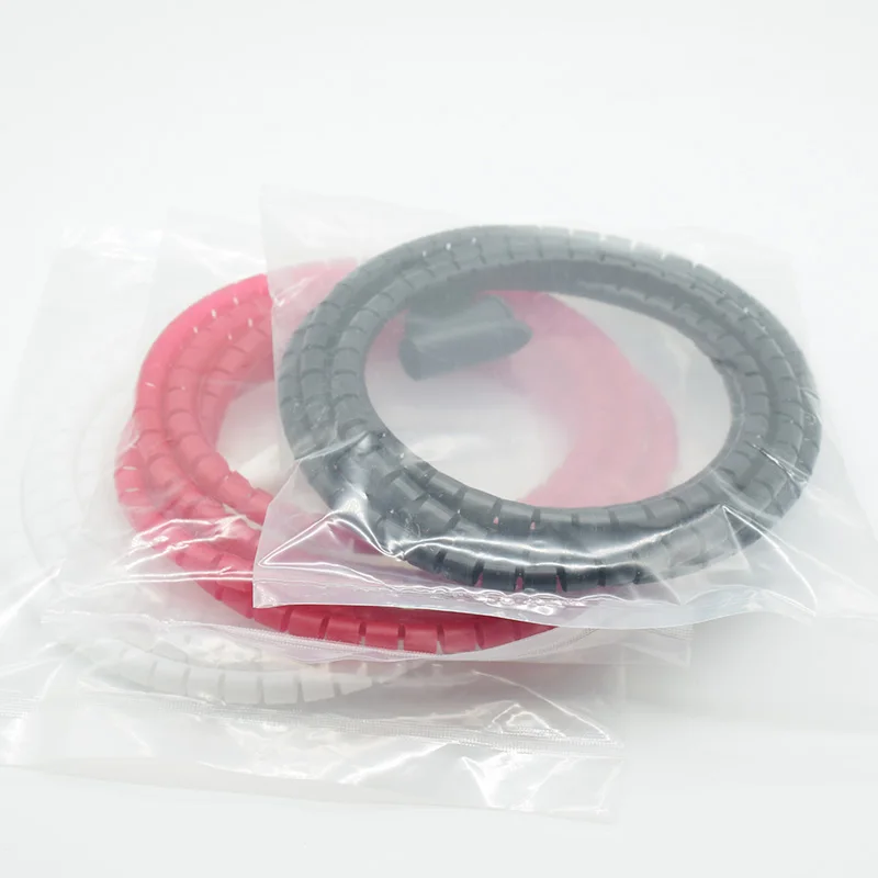 8mm 2m Line Organizer Pipe Protection Spiral Wrap Winding Cable Wire Protector Cover Tube Insulation sleeve Harness management