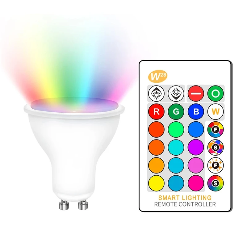 GU10 RGB Bulbs Bombillas Led 8W 10W GU10 RGBW RGBWW Led Lamp Dimmable White Warm White GU 10 Led Bulb 16 Colors With Remote