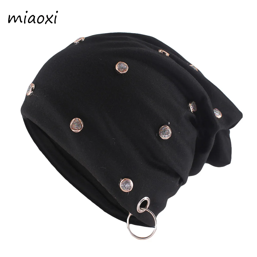 

Top Fashion Adult Autumn Keep Warm Women Hip Hop Beanies Skullies Outdoor Casual Men Sticking Drill Gorras Brand Beanie Bonnet