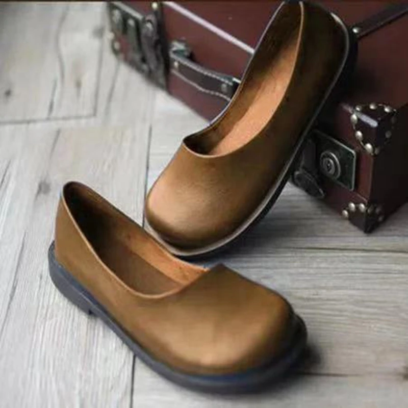 Zapatos De Mujer 2021 Fashion Round Toe Plus Size 35-43 Wedge Low Heels Mary Janes Shoes Work Retro Lolita Women Shoes