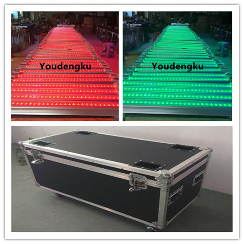 4pcs with flightcase DMX Controlled RGB IP 65 LED Waterproof 36*3 led outdoor linear wall washer lights