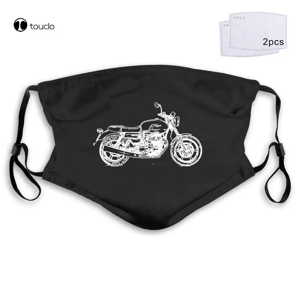 

Homme Novelty Japanese Motorcycle Fans V7Iii Stone Inspired Motorcycle Face Mask Filter Pocket Cloth Reusable Washable