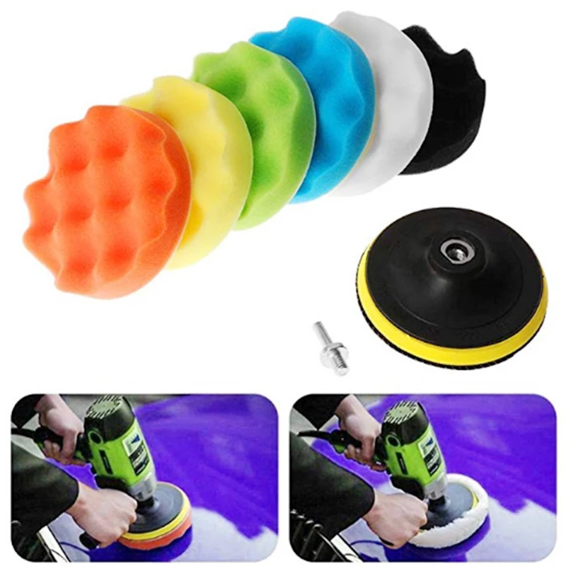 100mm Polishing Pad Kit Buffing Woolen&Sponge Pads for Car Care Polisher Waxing Polishing 9Pcs/Set