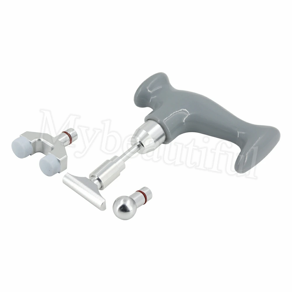 Portable Manual Gun Massage Deep Tissue Trigger Point Small Tools 3 Head Full Body Self Massager