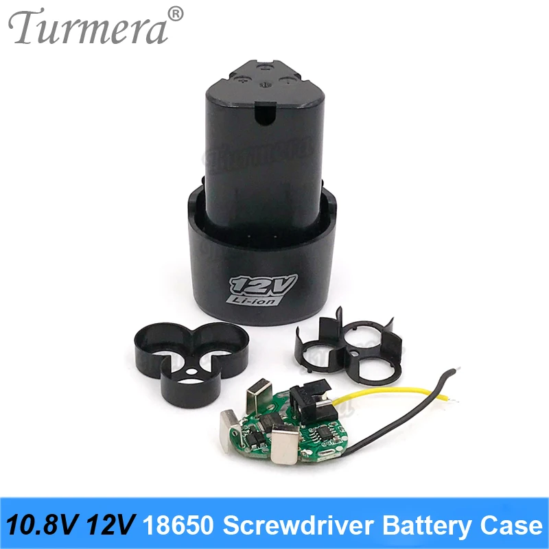 Turmera 스크루드라이버 드릴 배터리 케이스, 18650 홀더 브래킷, Shura Shrika 교체용 BMS 보드, 3S, 10.8V, 12V