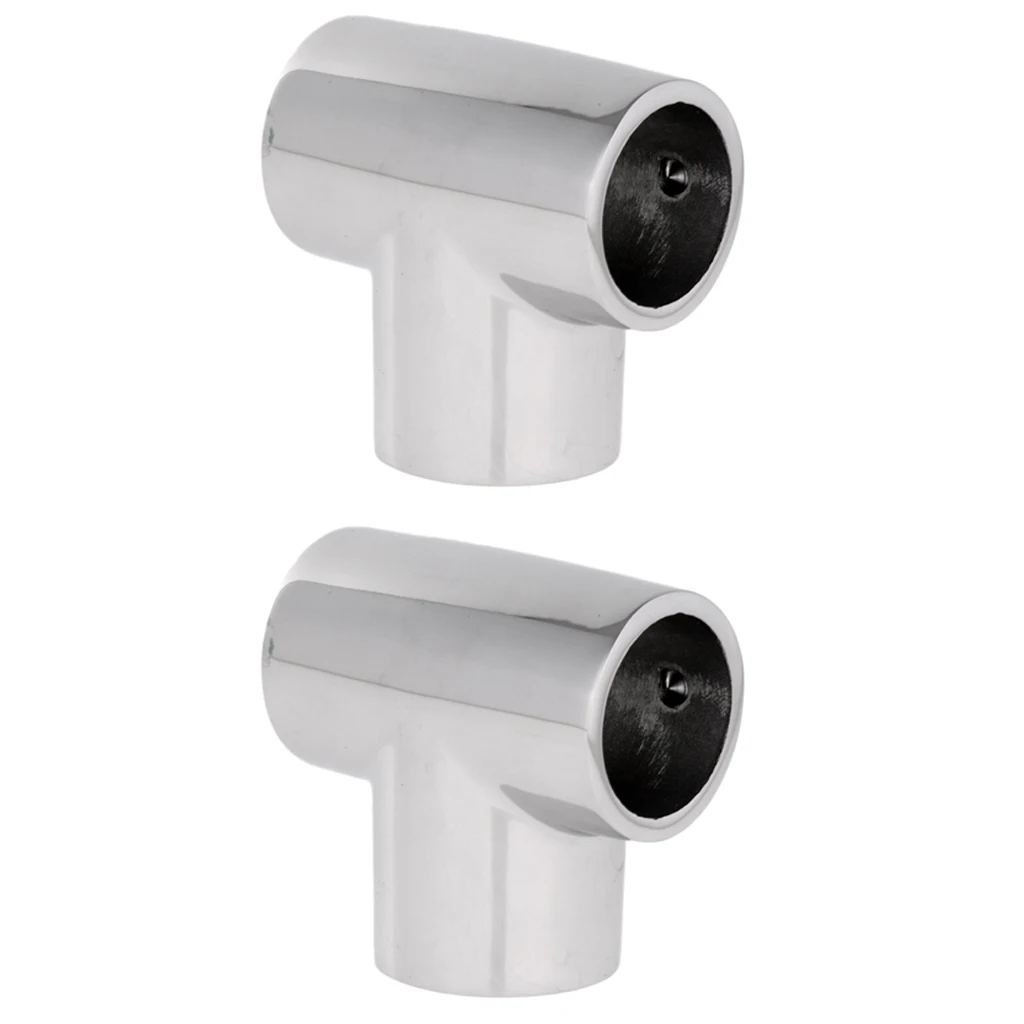 2x Marine 316 Stainless Steel Boat Yacht Handrail Fitting 90 Degree Tee 25mm