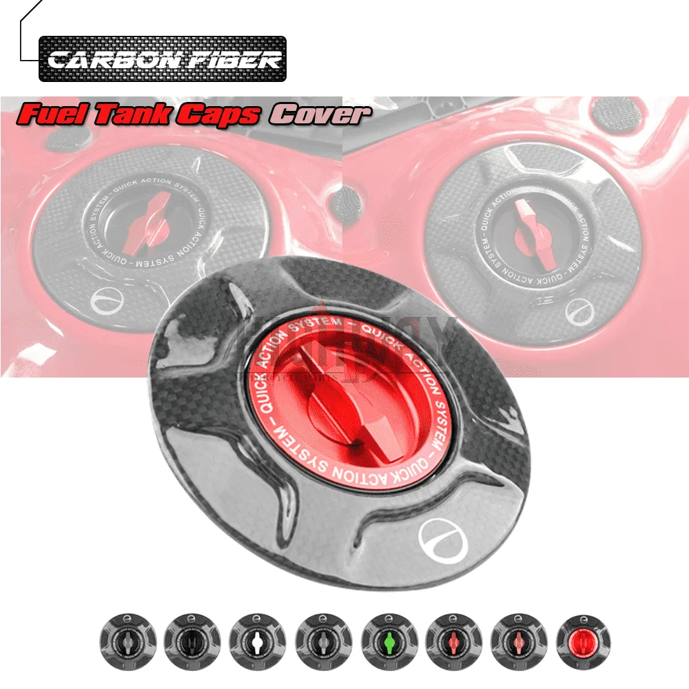 Twill Carbon Fiber Motorcycle Accessories Quick Release Key Fuel Tank Gas Oil Cap Cover for BMW S1000RR HP4 10-20 S1000R