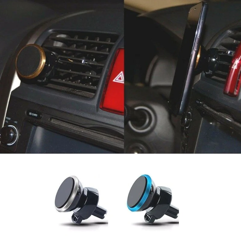 In Car Magnetic Phone Holder Fits Car Air Vent Mount 360 Degree Rotating Magnet Phone Stands For Navigation Air Outlet And Car